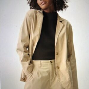 NWT Pact organic cotton blend relaxed fit blazer, size M